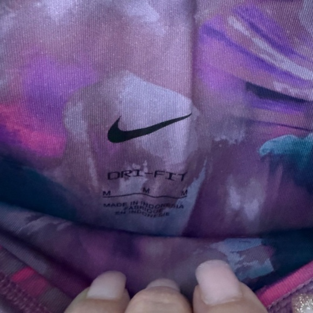 Nike Women's Pink and Purple Training Leggings